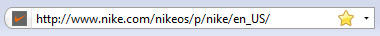 Nike only uses two colors to create their successful favicon. 