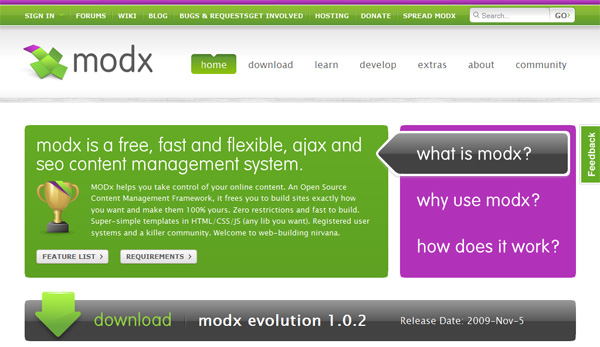 You can find Modx at modxcms.com